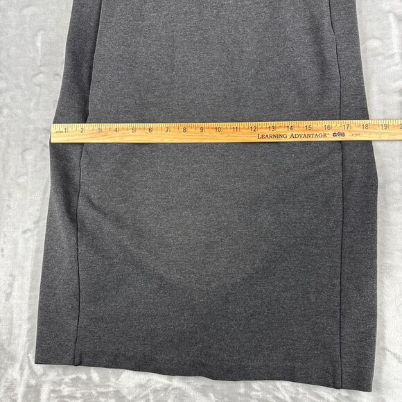 Lauren Ralph Lauren Sleeveless Dress Women's Large Grey Black Velvet Trim (1098) - Picture 13 of 14